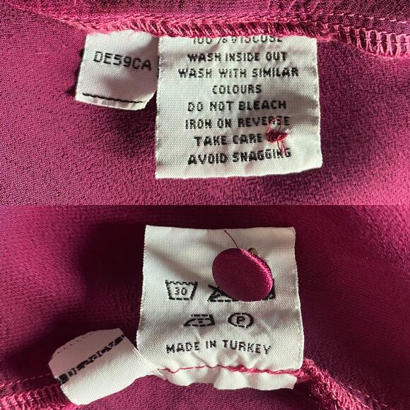 GHOST London Women’s Size Small Viscose Satin Crepe Midi Length Dress Mulberry - Picture 4 of 9